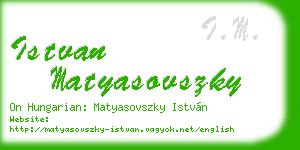 istvan matyasovszky business card